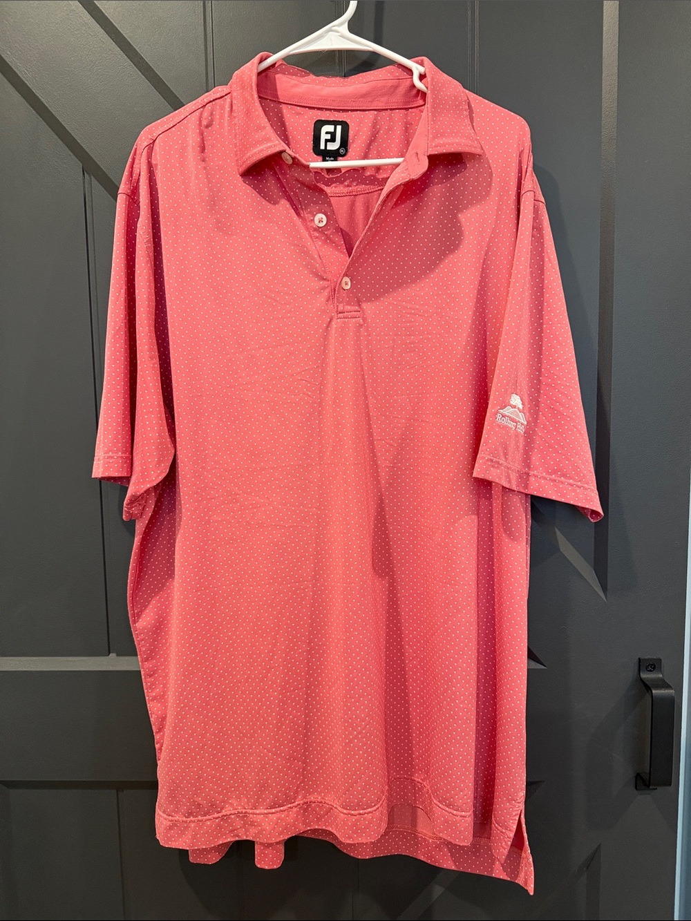 FootJoy Men’s Pink Golf Polo Shirt